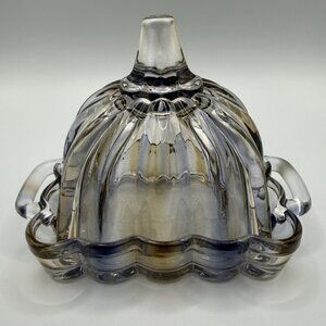 Pumpkin Glass Butter Dish